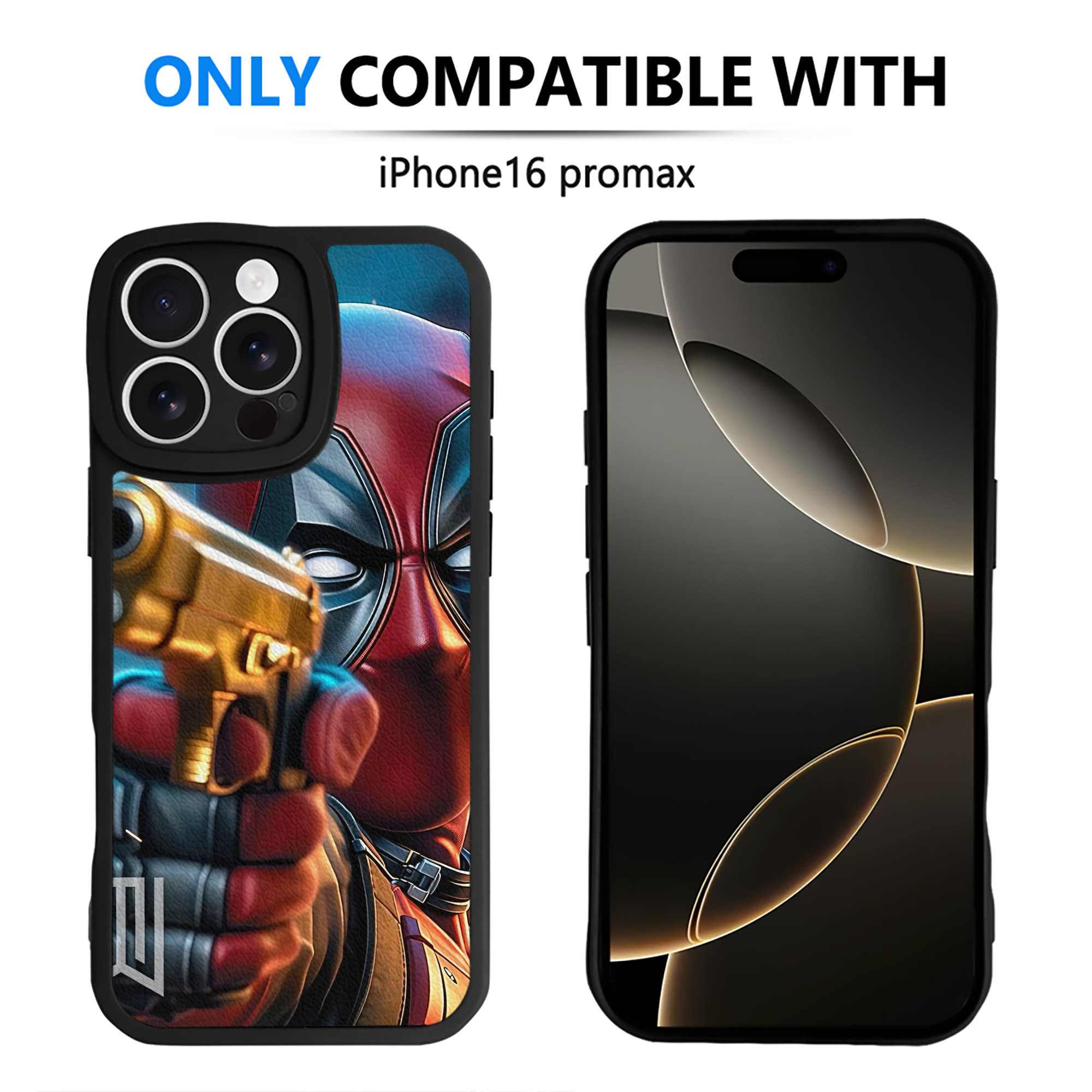 （画像用） Deadpool デッドプール 【iPhone 16シリーズ対応】シリコンスマホケース（レザー調） 材質：シリコン